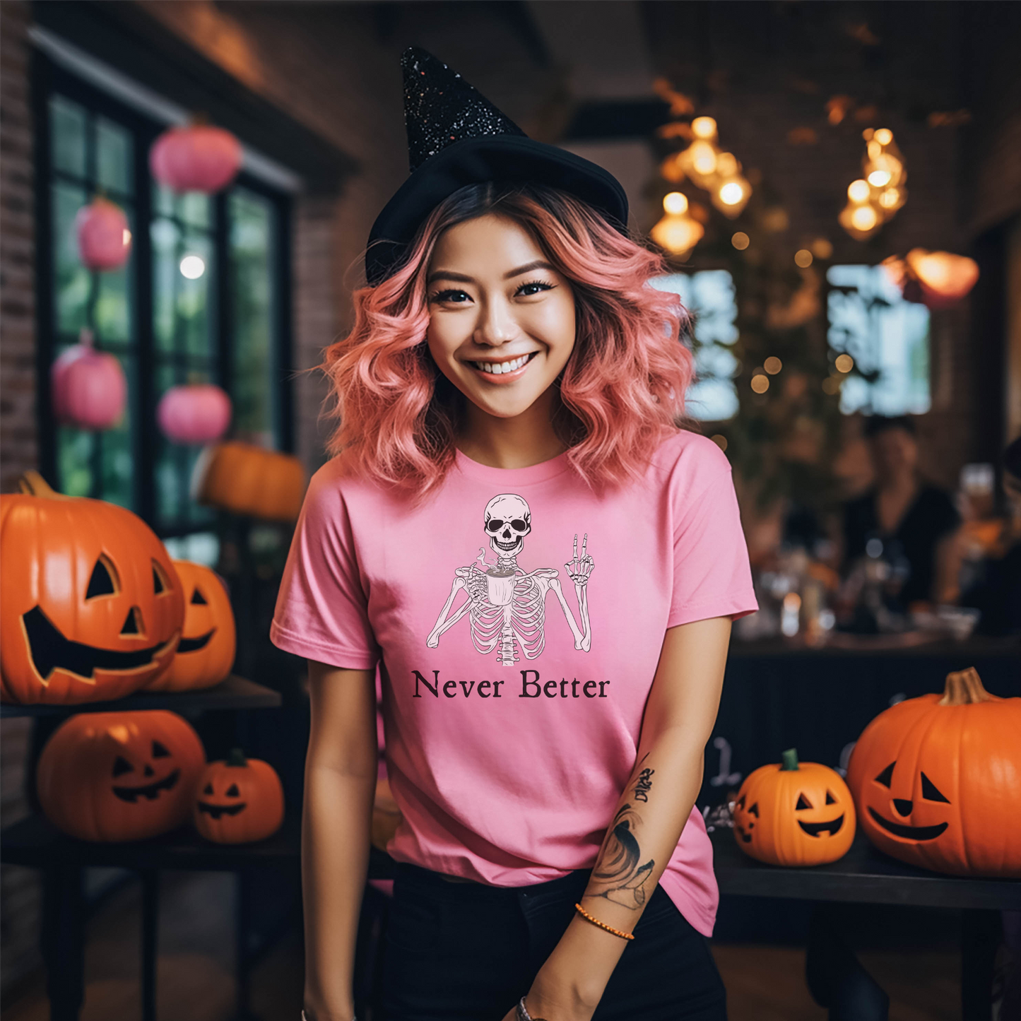 Never Better Skeleton T Shirt