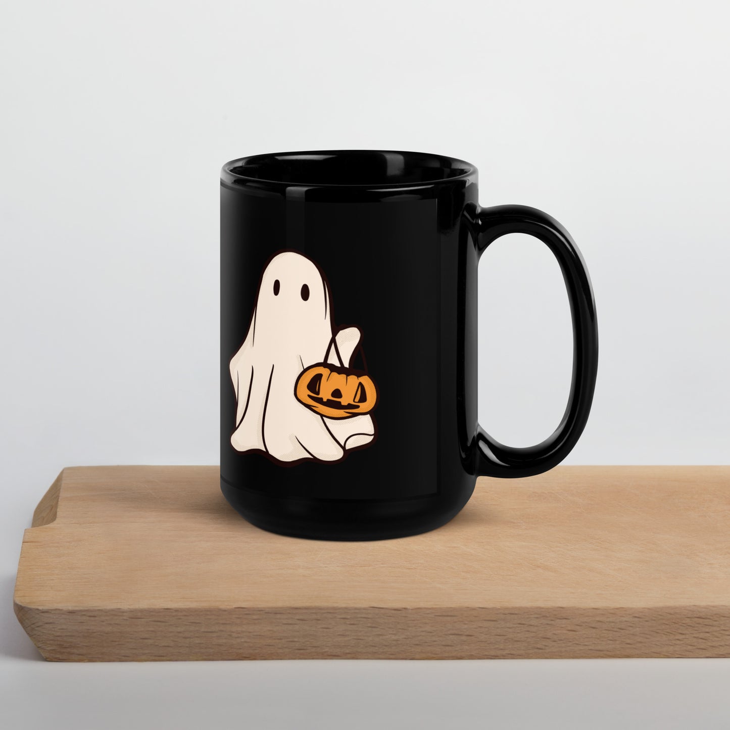 Black Mug with Ghost