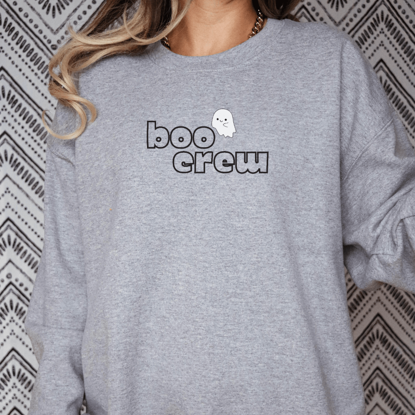 Boo Crew Embroidered Sweatshirt - FallHallowsEmbroidered Sweatshirt