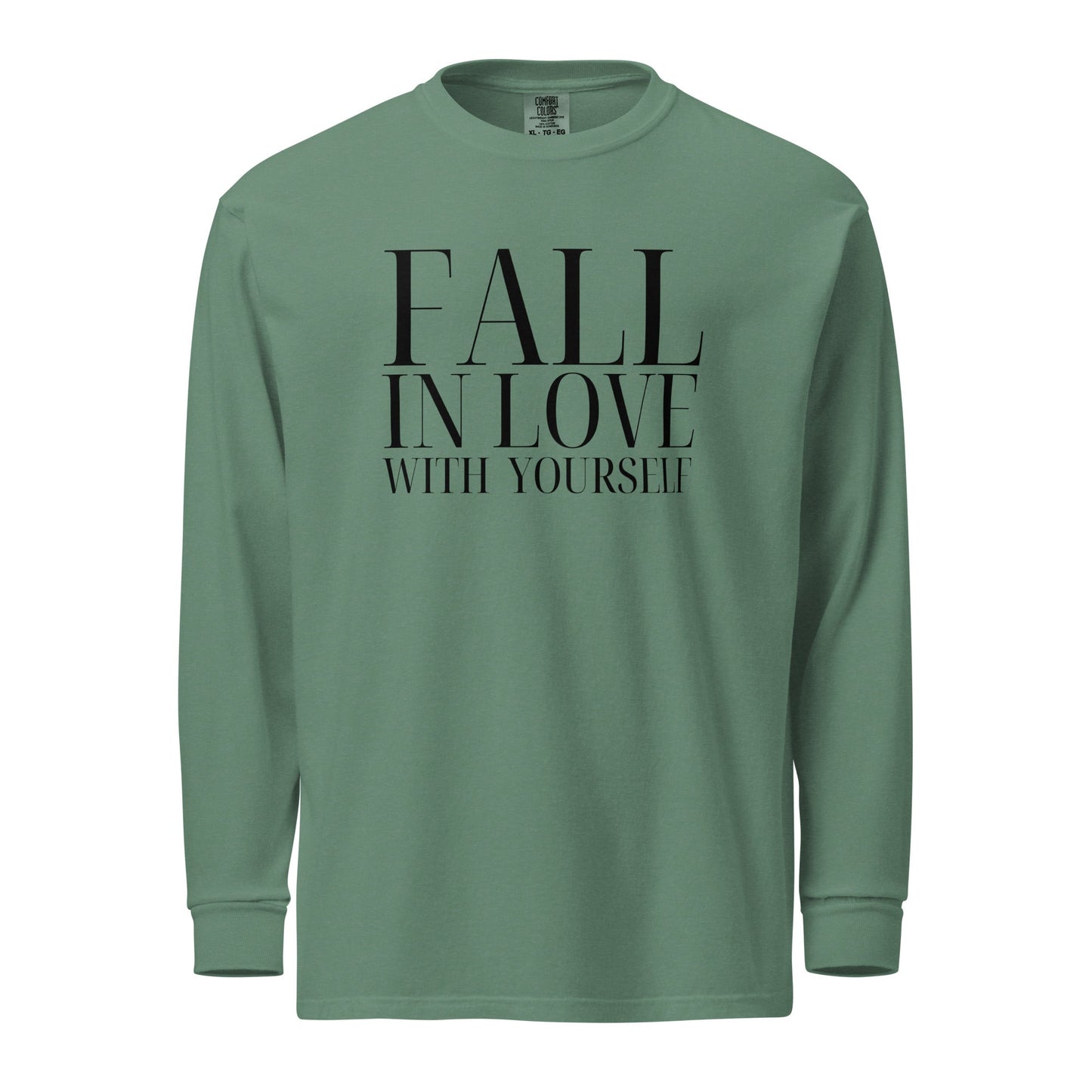 Fall In Love With Yourself - Black Text - Long Sleeve Shirt - FallHallowsLong Sleeve Shirt