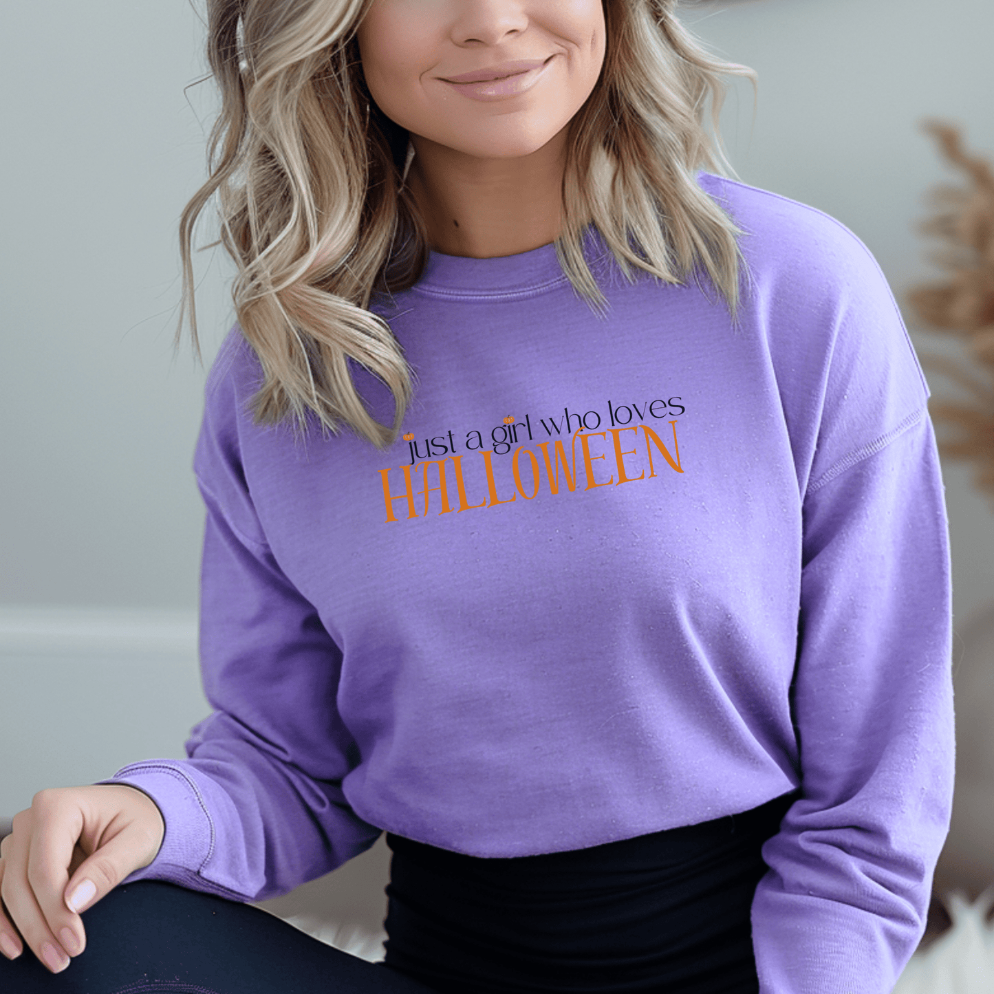 Just A Girl Who Loves Halloween Long Sleeve Shirt - FallHallowsLong Sleeve Shirt