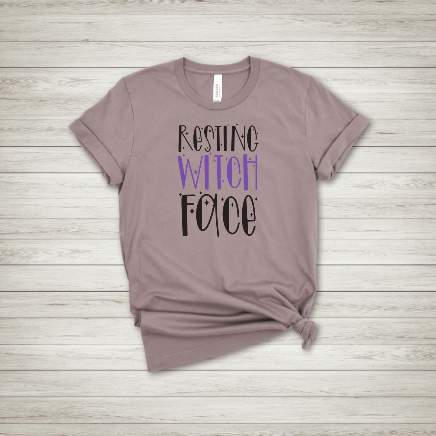 Resting Witch Face TShirt - Colored Text - FallHallowsT Shirt