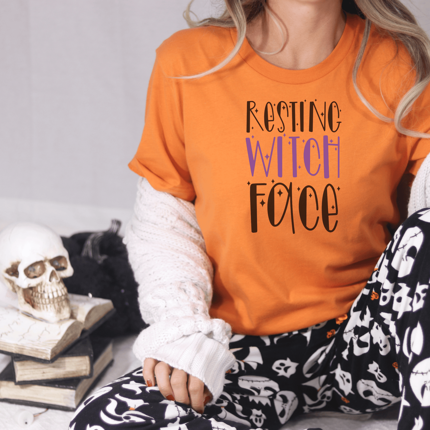 Resting Witch Face TShirt - Colored Text - FallHallowsT Shirt