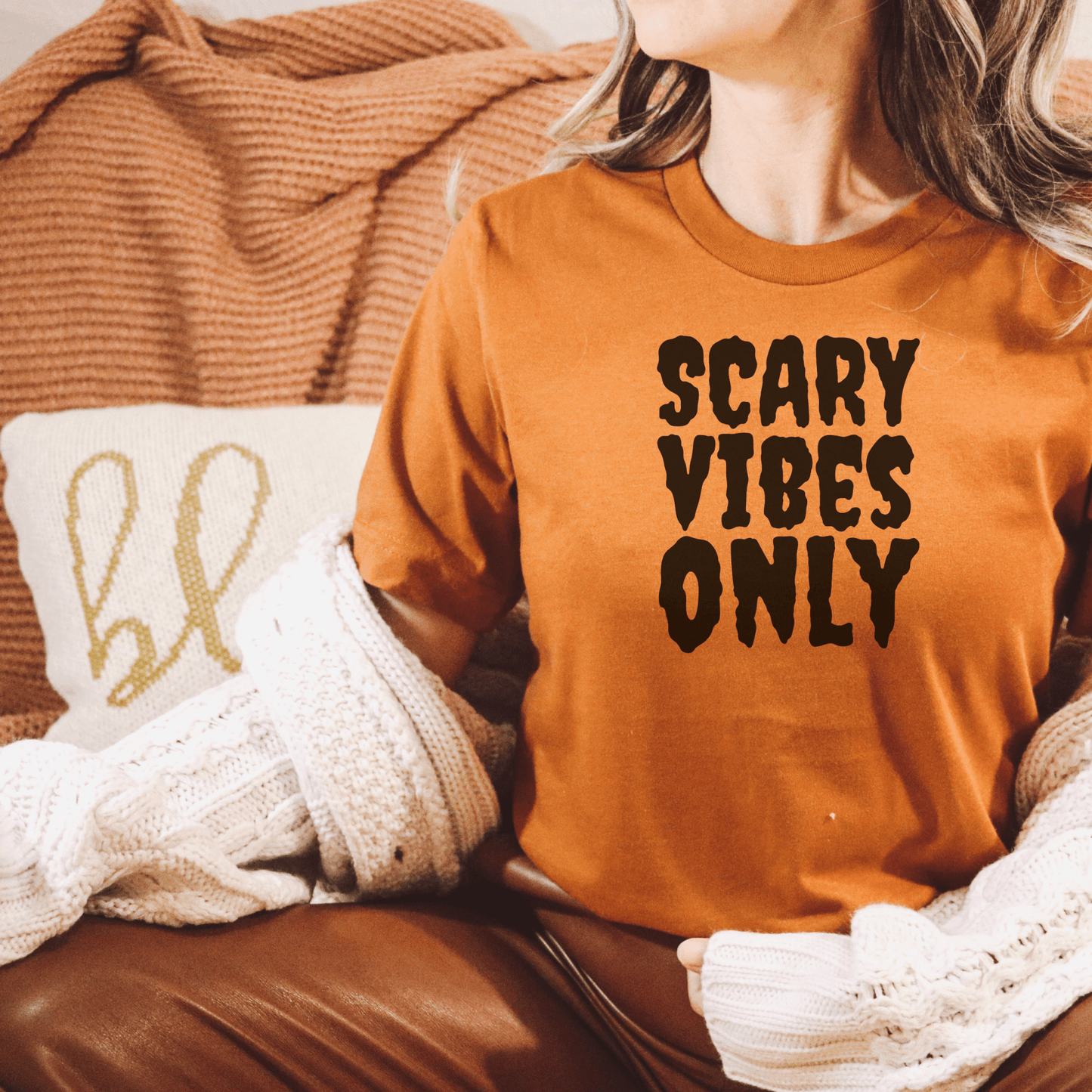 Scary Vibes Only TShirt - FallHallowsT Shirt