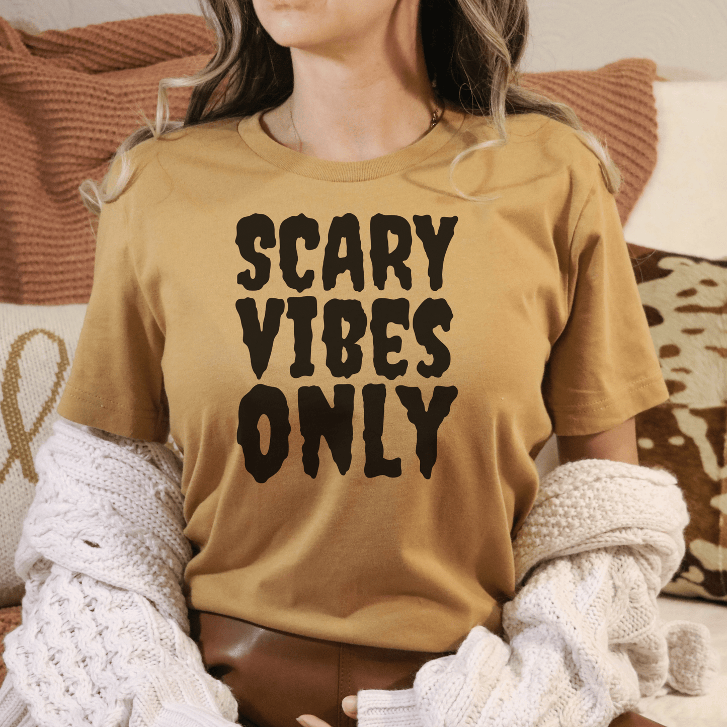 Scary Vibes Only TShirt - FallHallowsT Shirt