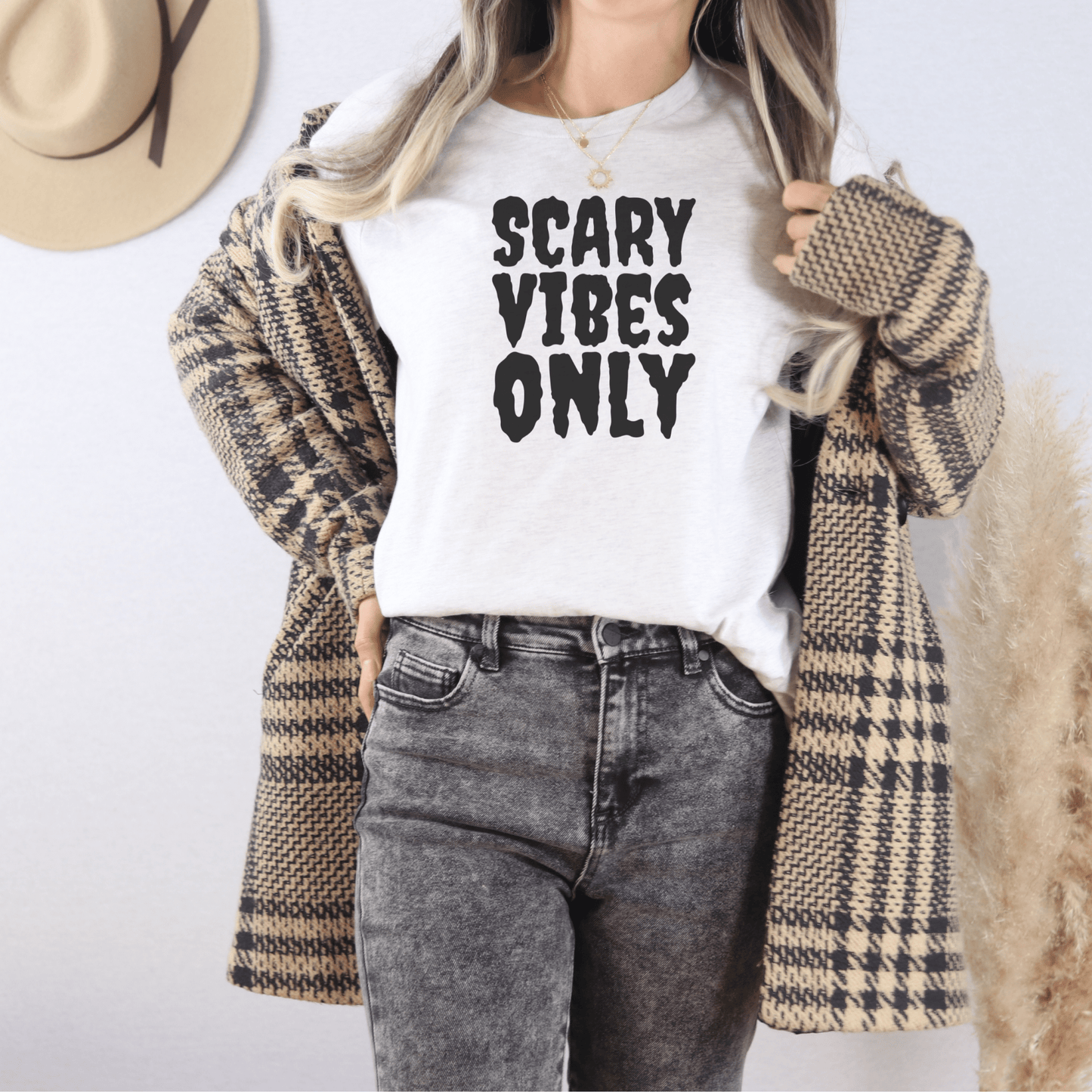 Scary Vibes Only TShirt - FallHallowsT Shirt
