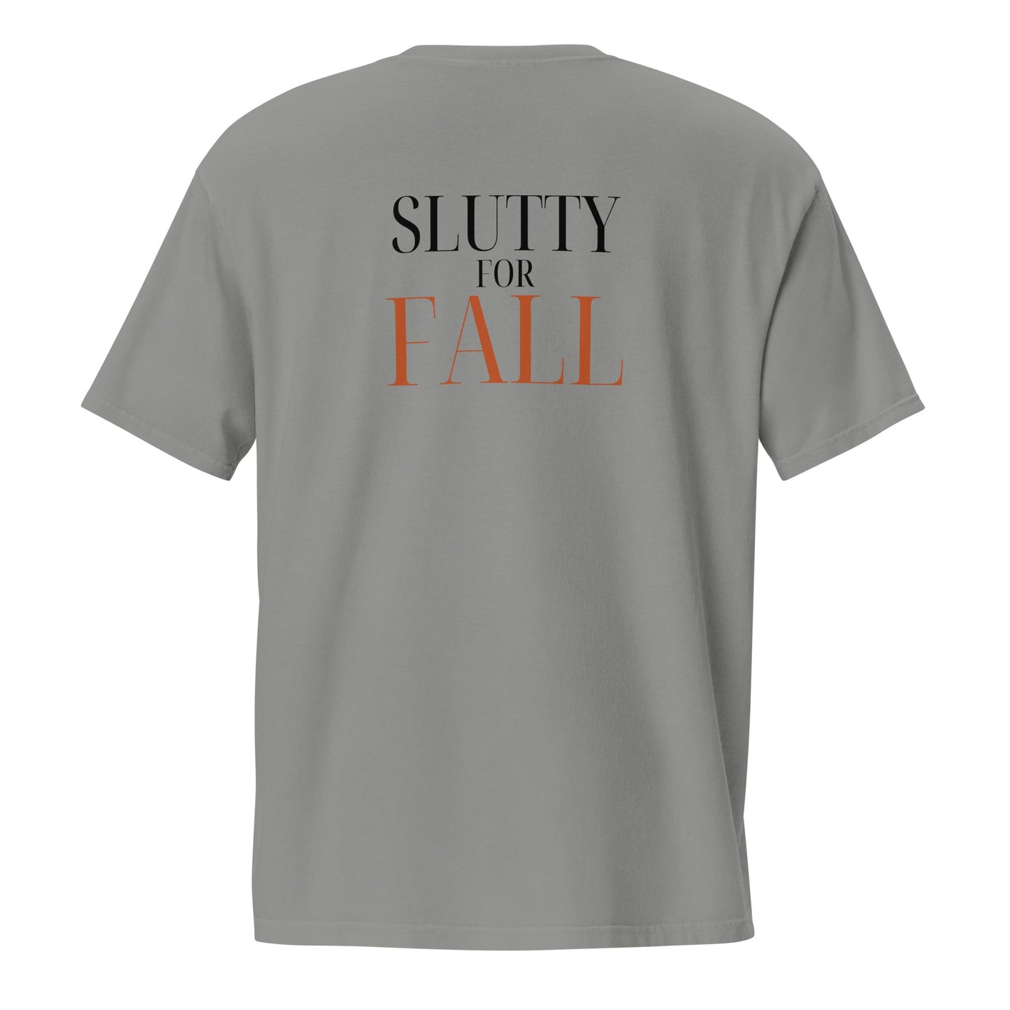 Slutty for Fall - Front Pocket TShirt - Back Design - FallHallowsT Shirt
