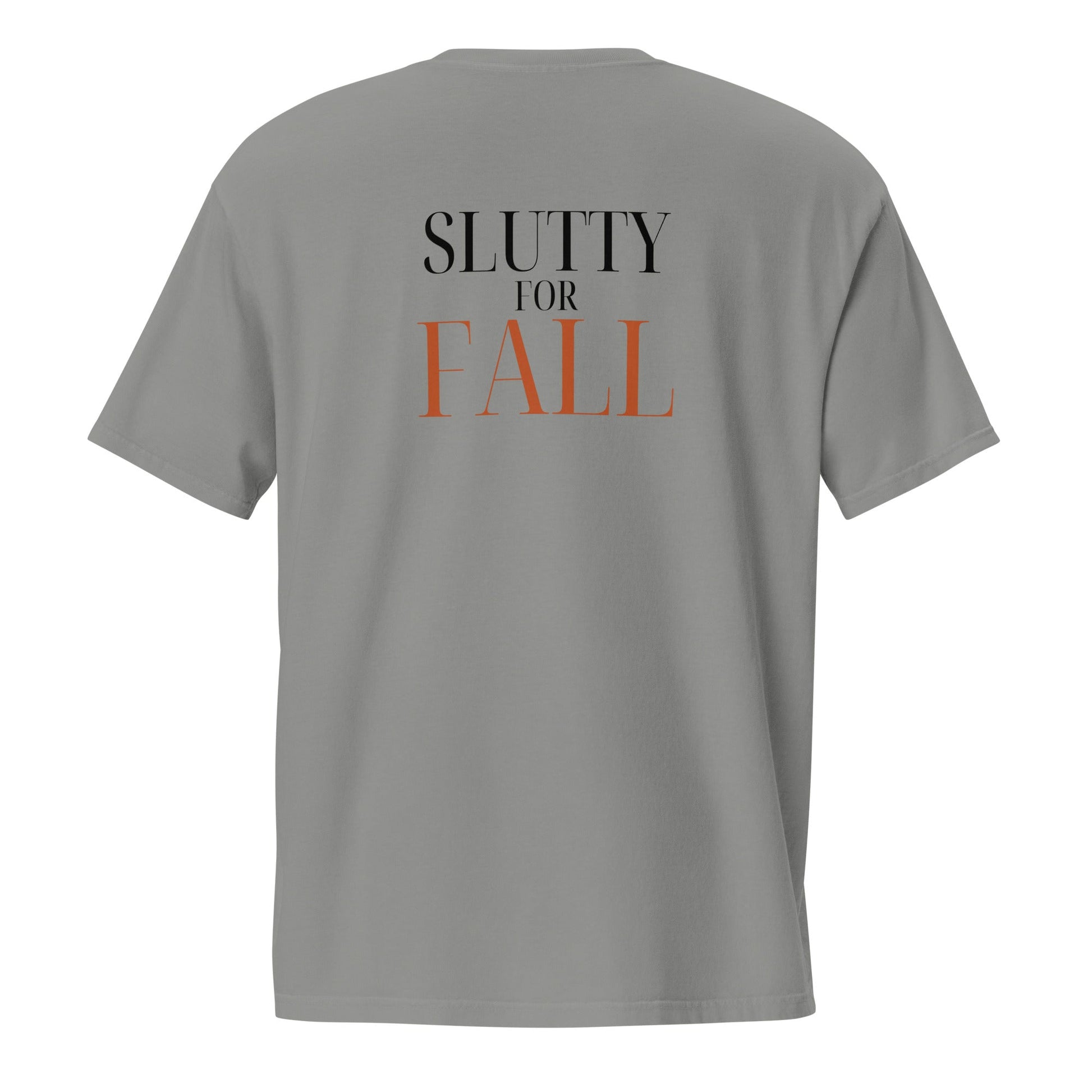 Slutty for Fall - Front Pocket TShirt - Back Design - FallHallowsT Shirt