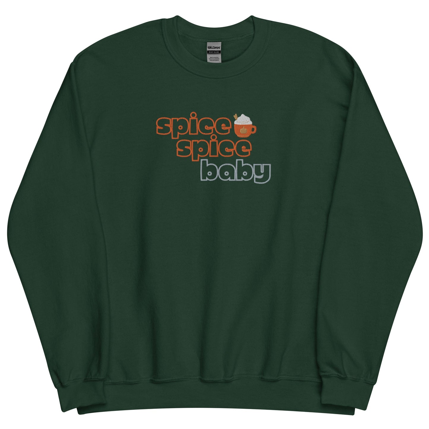 Spice Spice Baby Embroidered Sweatshirt (Dark Colors) - FallHallowsEmbroidered Sweatshirt