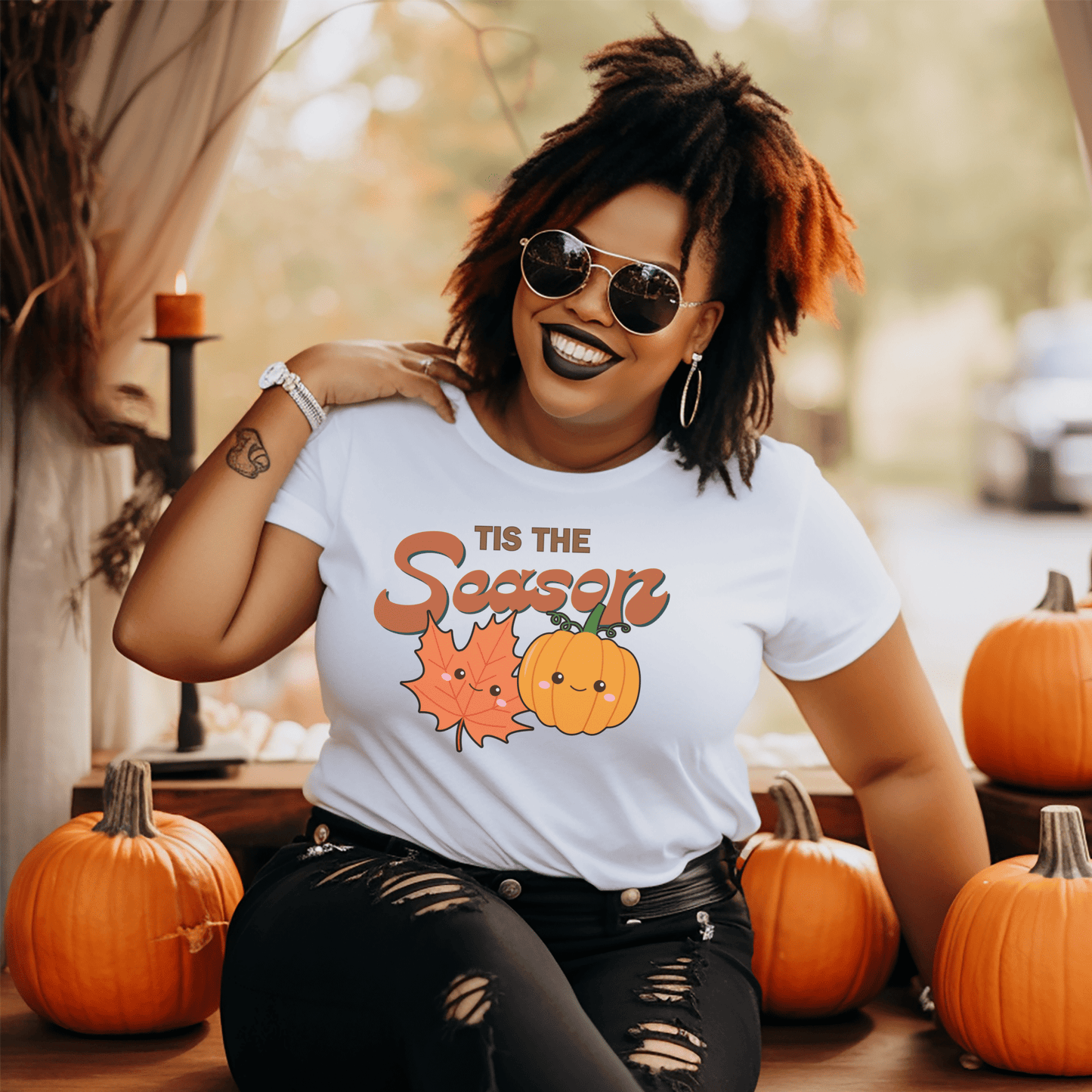 Tis the Season Fall Leaves T Shirt - FallHallowsT Shirt