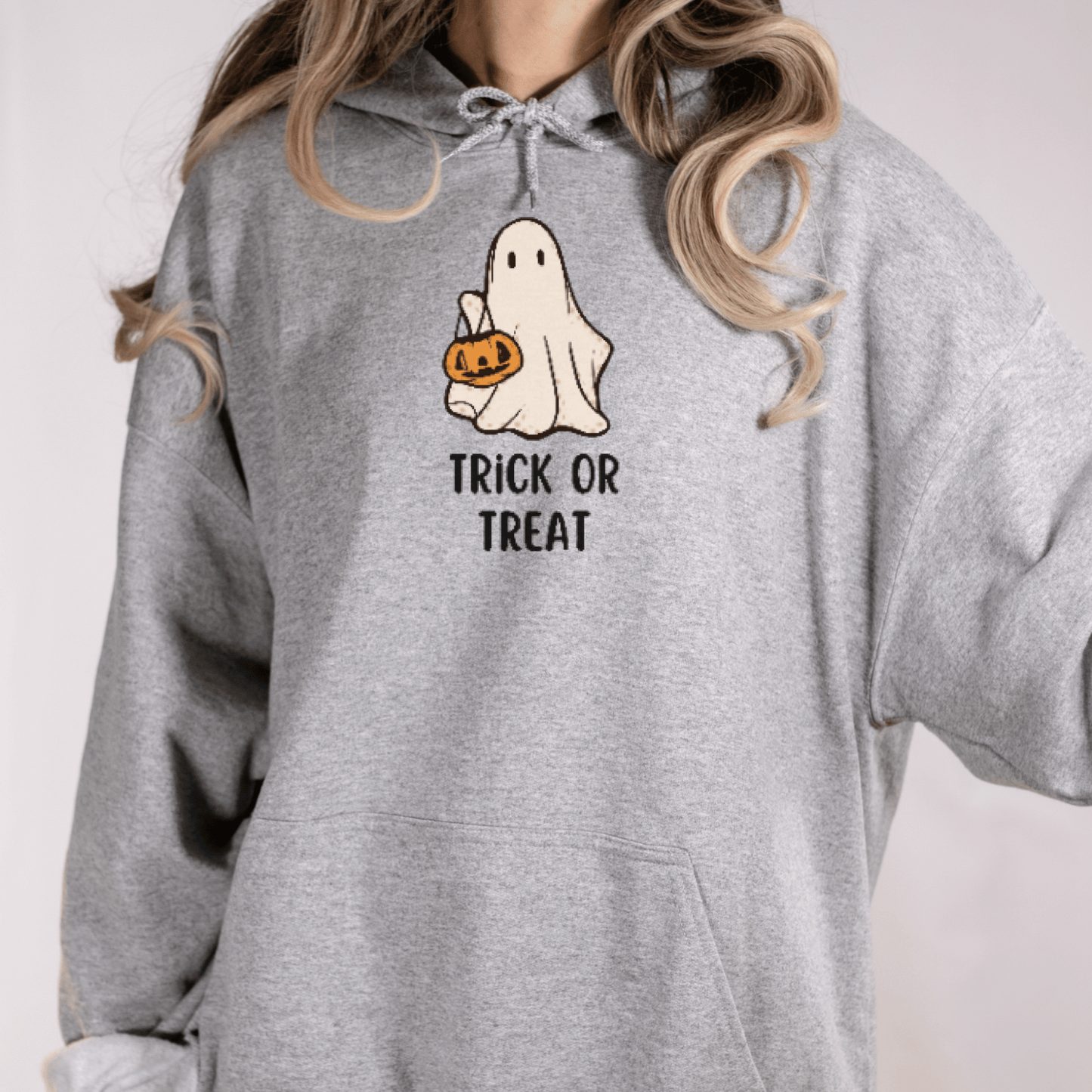 Trick or Treat Ghost Hoodie - FallHallowsHoodie