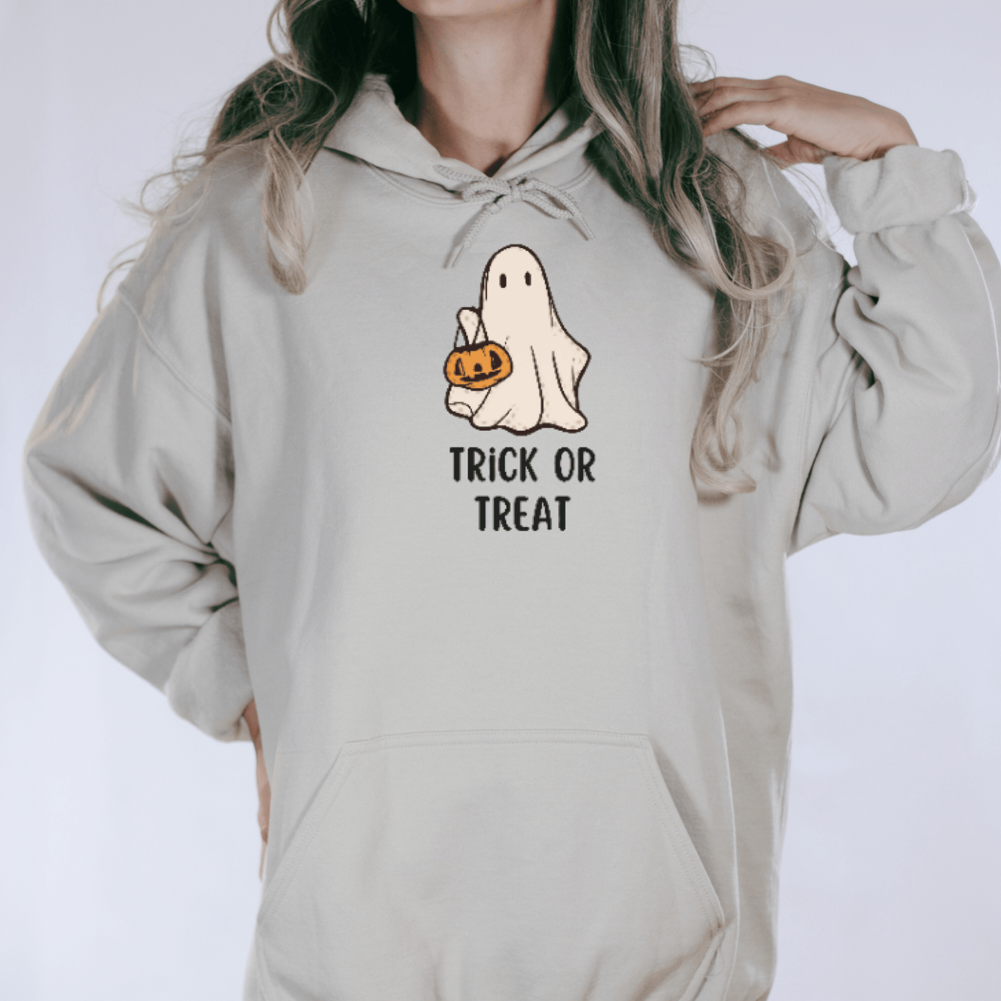 Trick or Treat Ghost Hoodie - FallHallowsHoodie