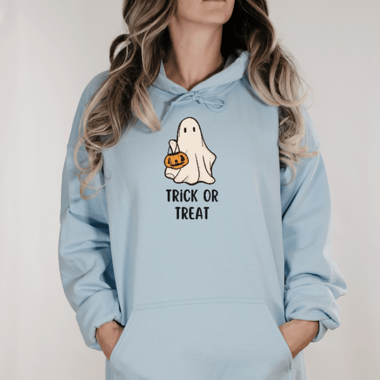 Trick or Treat Ghost Hoodie - FallHallowsHoodie