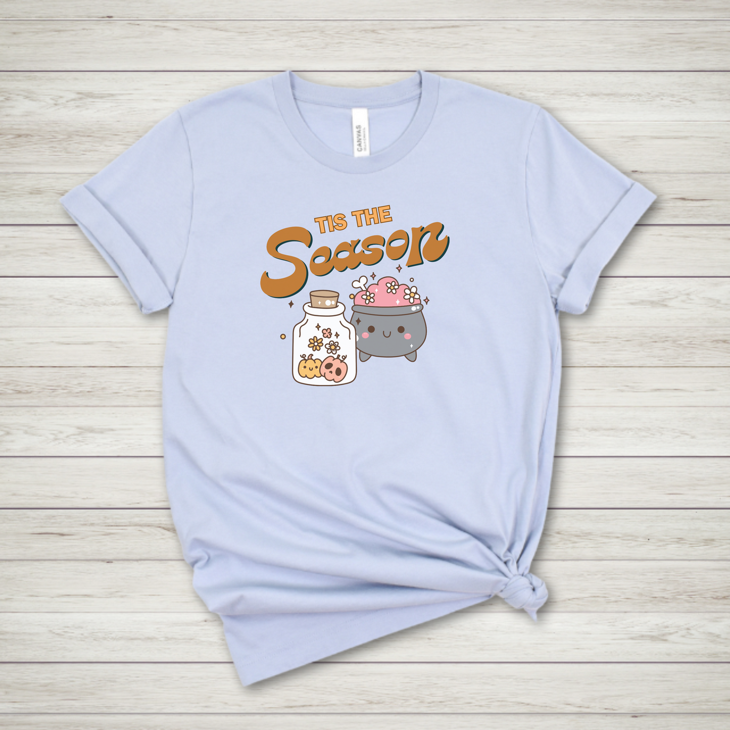 Tis the Season Orange Text Fall Tshirt