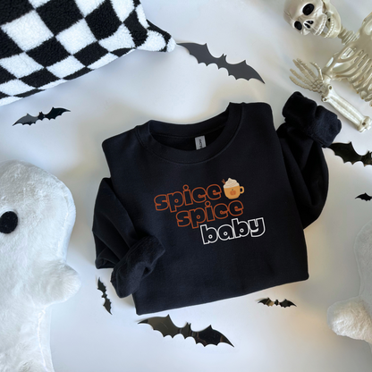 Spice Spice Baby Embroidered Sweatshirt (Dark Colors)