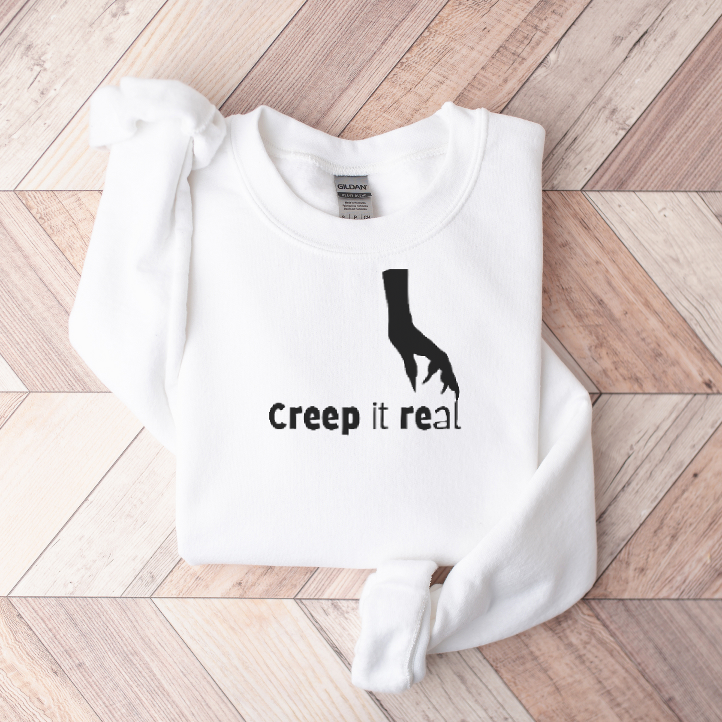 Creep It Real Hand Embroidered Sweatshirt