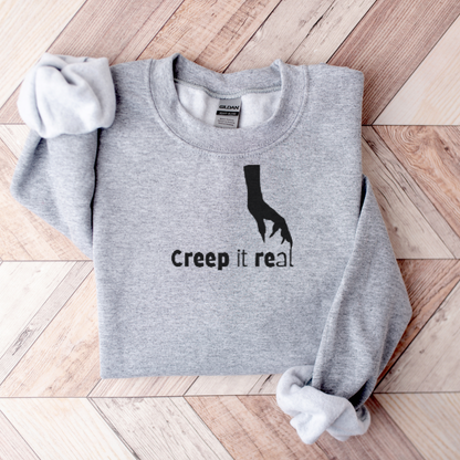 Creep It Real Hand Embroidered Sweatshirt