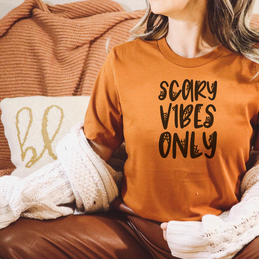 Scary Vibes Only TShirt - Spider Web