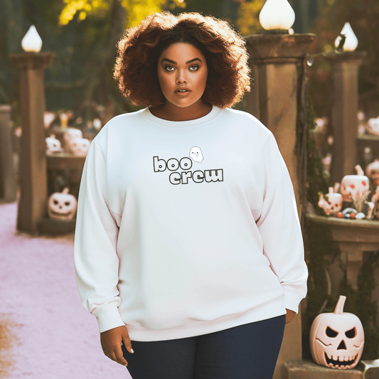 Boo Crew Embroidered Sweatshirt - FallHallowsEmbroidered Sweatshirt