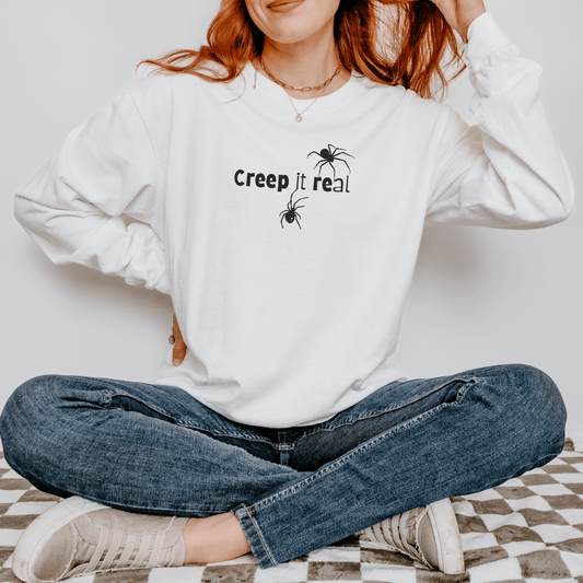 Creep It Real Spiders Long Sleeve Shirt - FallHallowsLong Sleeve Shirt