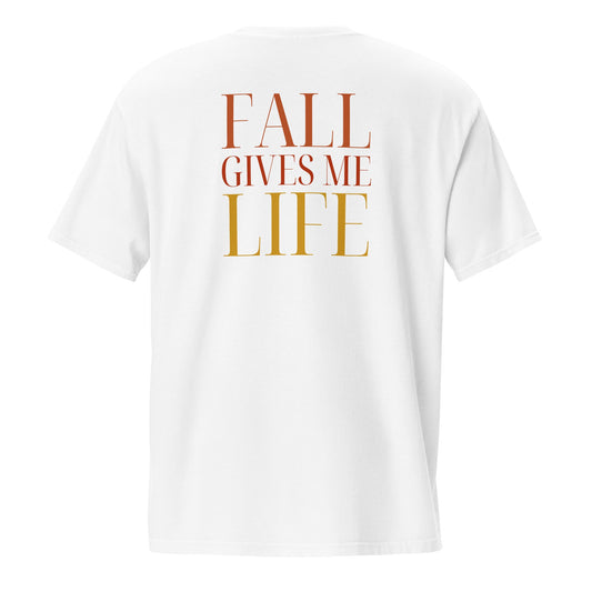 Fall Gives Me Life - Front Pocket T Shirt - Back Design - FallHallowsT Shirt