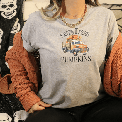 Farm Fresh Pumpkins Orange Truck T Shirt - FallHallowsT Shirt