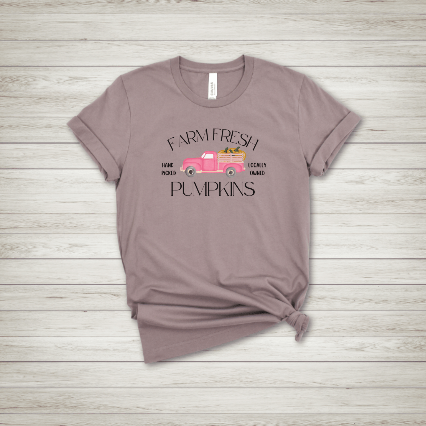 Farm Fresh Pumpkins Pink Truck T Shirt - FallHallowsT Shirt