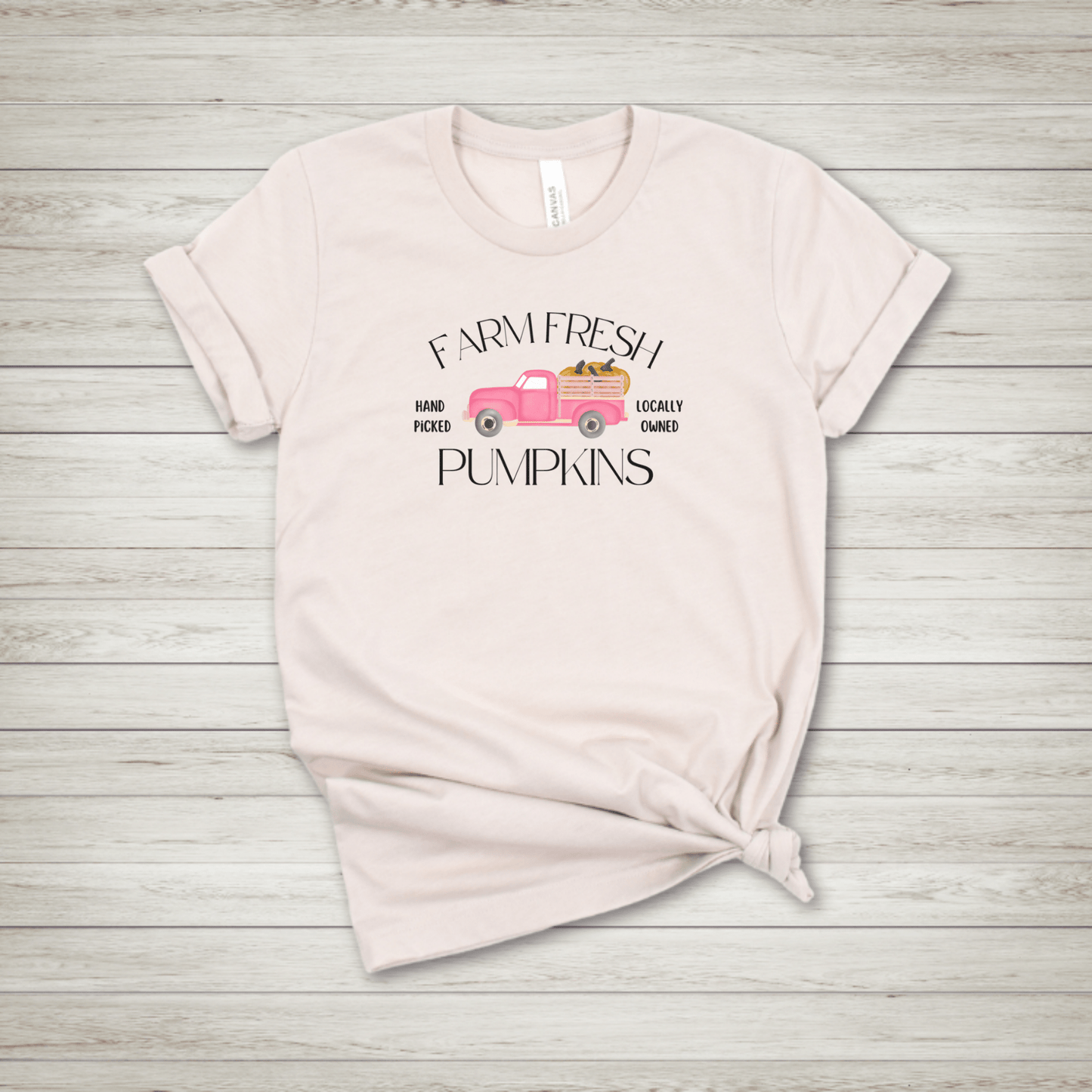 Farm Fresh Pumpkins Pink Truck T Shirt - FallHallowsT Shirt