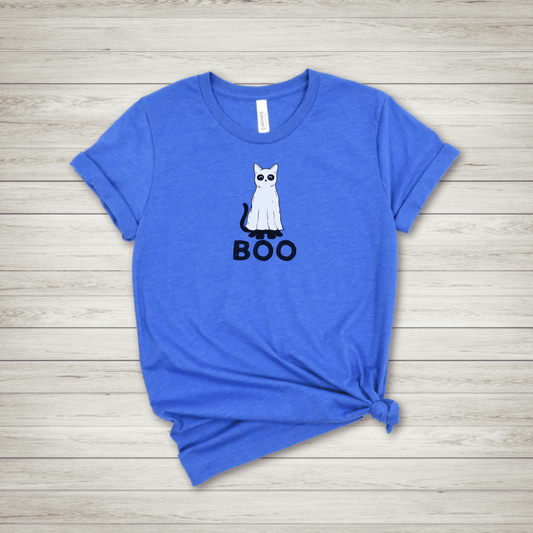 Ghost Cat BOO T Shirt - FallHallowsT Shirt