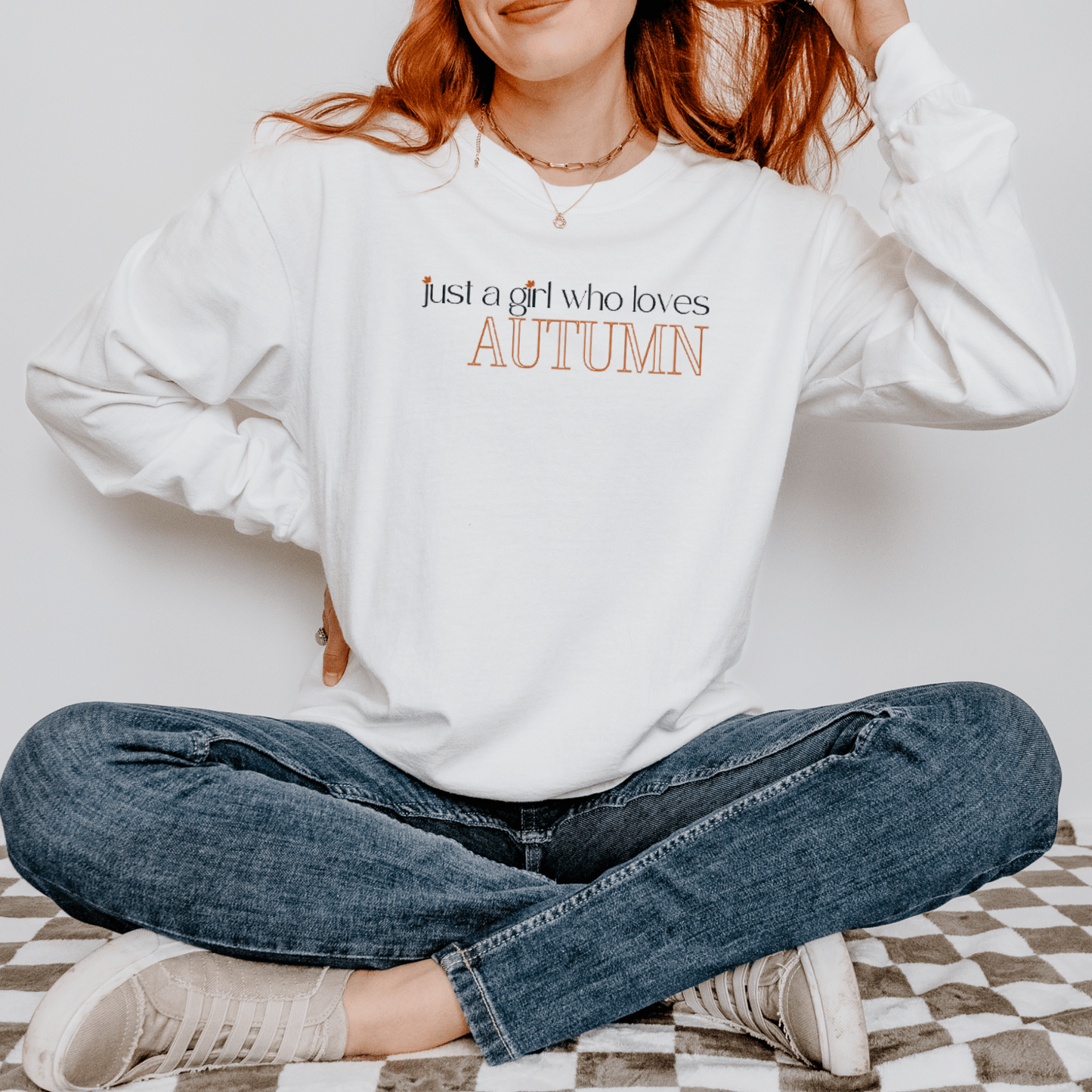 Just A Girl Who Loves Autumn long sleeve shirt - FallHallowsLong Sleeve Shirt