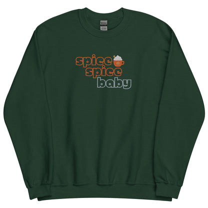 Spice Spice Baby Embroidered Sweatshirt (Dark Colors) - FallHallowsEmbroidered Sweatshirt